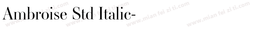 Ambroise Std Italic字体转换